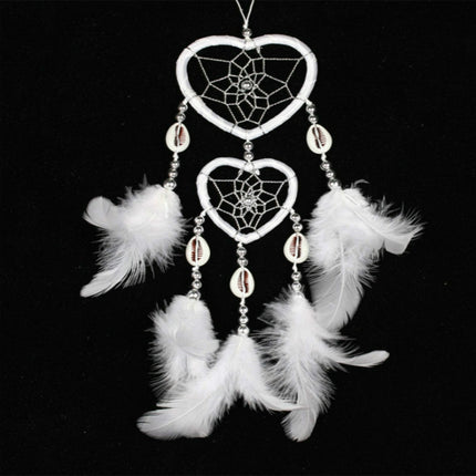 Dreamcatcher Pendant Up And Down Double Ring Peach Heart Dream Catcher