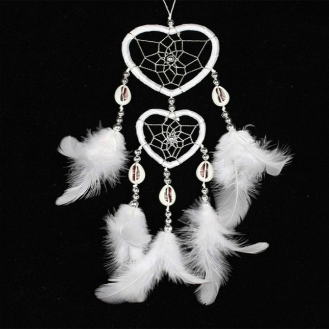 Dreamcatcher Pendant Up And Down Double Ring Peach Heart Dream Catcher