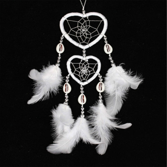 Dreamcatcher Pendant Up And Down Double Ring Peach Heart Dream Catcher
