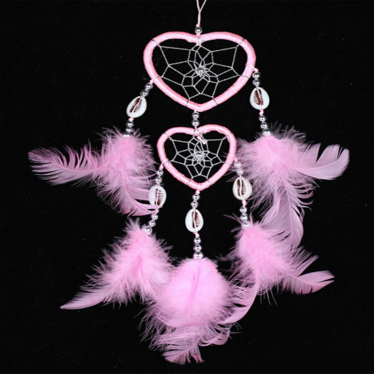 Dreamcatcher Pendant Up And Down Double Ring Peach Heart Dream Catcher