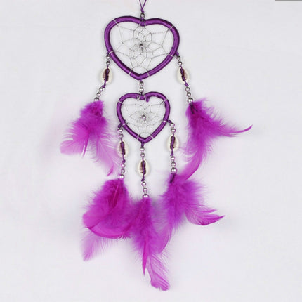 Dreamcatcher Pendant Up And Down Double Ring Peach Heart Dream Catcher
