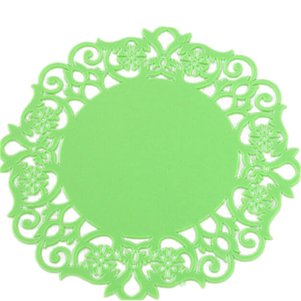 10 PCS Lace Flower Hot Coaster Silicone Cup Pad Slip Insulation Pad Cup Mat Pad Hot Drink Holder
