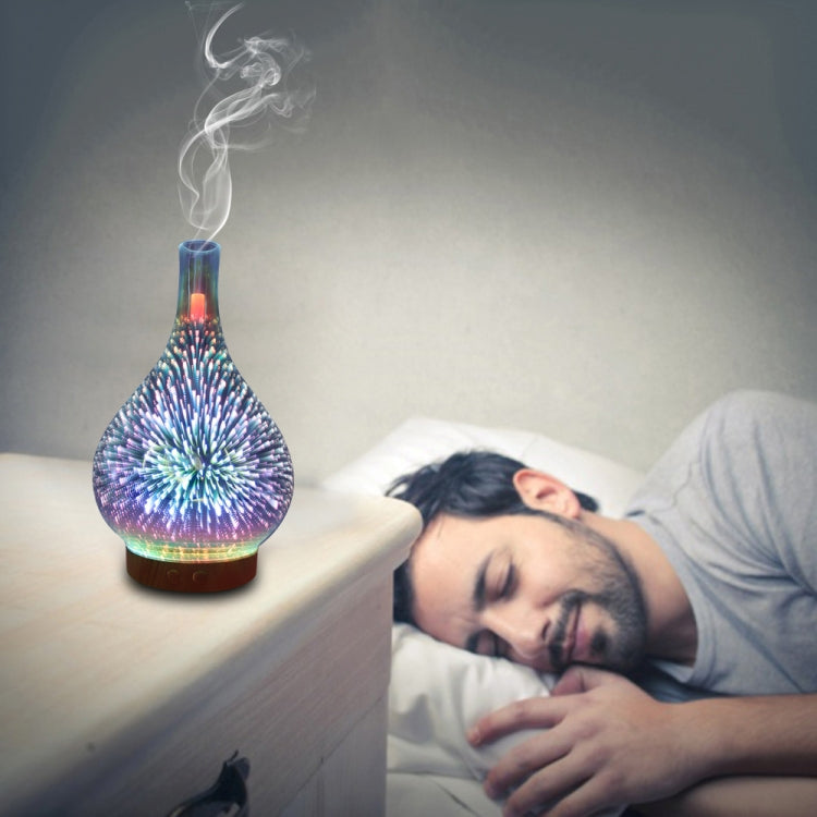 STB-XB10 3D Fireworks 7 Colors LED Night Light Air Humidifier Aroma Essential Oil Diffuser Mist Maker, US Plug, EU Plug, UK Plug, AU Plug