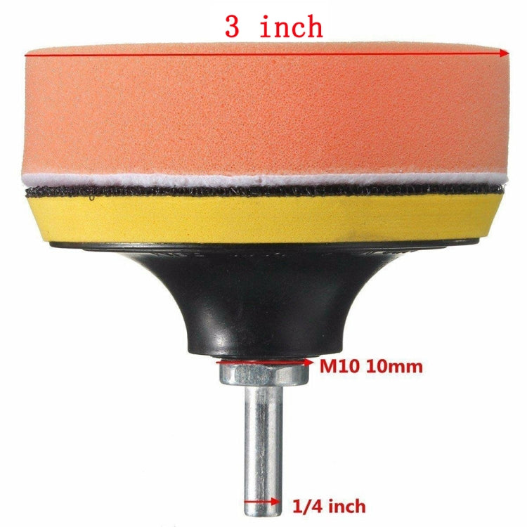 7 in 1 Buffing Pad Set Thread Auto Car Polishing Pad Kit for Car Polisher, 3 inch, 4 inch, 5 inch, 6 inch, 7 inch