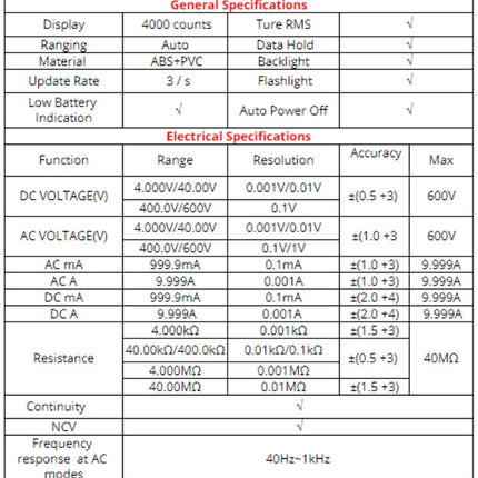 ZOYI ZT-S1 Intelligent Digital Multimeter Automatic Capacitance Ammeter, ZT-S1