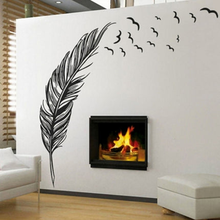 PVC Feather Creative Home Bedroom Sofa Background Wall Sticker, Left, Right