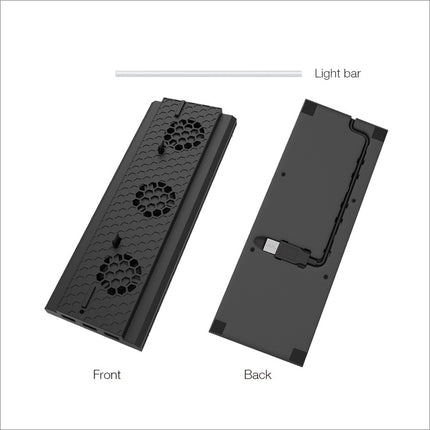 DOBE TYX-1768 Heat Dissipate Vertical Stand Base Cooling Dock Cooling Fan Bracket for Xbox One X Game Console, TYX-1768