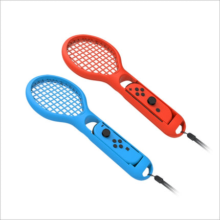 BODE Left and Right Small Handle Tennis Racket NS Game Grip Sports Game Handle TNS1843 for Switch, Tennis Racket (Red and blue)