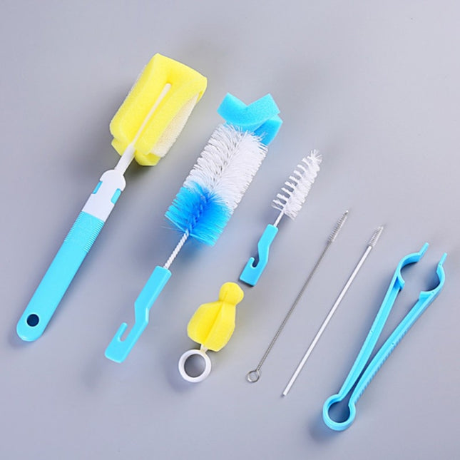 7PCS/Set Bottle Sponge Cleaning Brush Tools Straw Brush Set