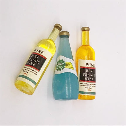 3 PCS / Set 1:12 Mini House Toy Simulation Wine Drink Decoration, 3 PCS / Set Wine Drink Decoration