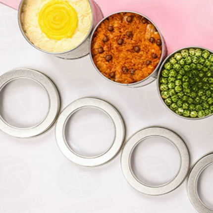 Deep Round Skylight Transparent Window Top Cover Tin Box Food Tea Can Baking Cake Box, 9cm x 9cm x 6cm