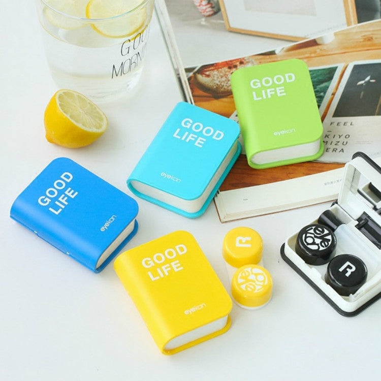 Eyekan Lovers Cartoon Cute Book Travel Glasses Contact Lenses Box for Eyes Care