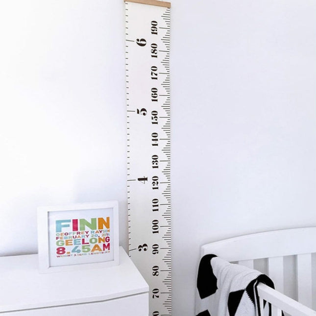 Wooden Wall Hanging Kids Growth Chart Height Measure Ruler Wall Sticker for Kids Room Home Decoration