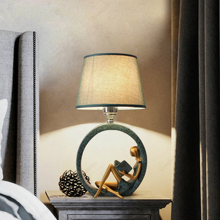 Modern Bedside Reading Statue Base Lamp Home Decoration