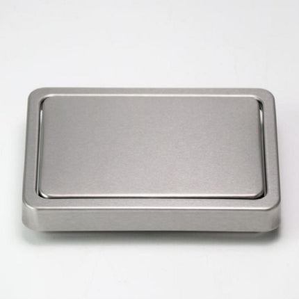 Embedded Type Stainless Steel Swing Cover Flip Kitchen Countertop Trash Can Lid  Cap, Round Drawing 20cm Diameter, Round  Mirror 24.5cm Diameter, Square 16.2x22.7cm