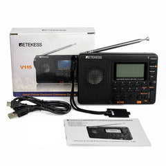 Retekess V-115 Full Band Radio FM AM Portable MP3 Player, V-115