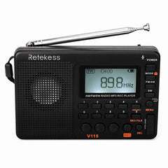 Retekess V-115 Full Band Radio FM AM Portable MP3 Player, V-115