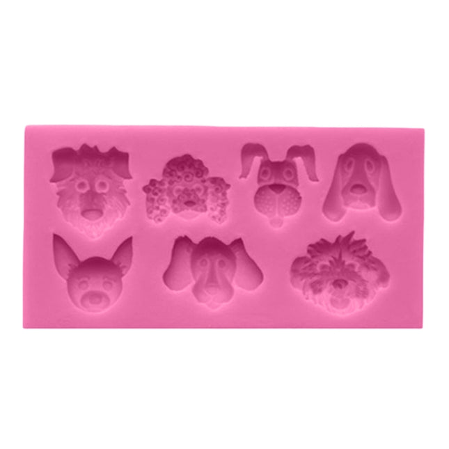 Dogs Shape Cartoon Silicone Fondant Cake Decorating Mold, Dogs Shape
