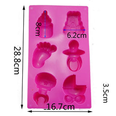 Silicone Baby Toys Shape Bakeware Mold Jelly Pudding Chocolate Cake Decoration, Random Color Delivery, Baby Toys Shape
