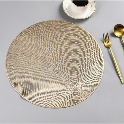 2 PCS Fashion Round Hollow Placemats PVC Table Mats Coffee Cup Pad