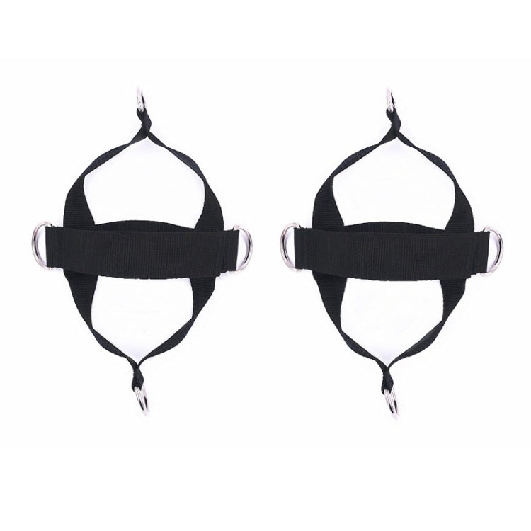1 Pair Fitness Shoe Cover Pull Rope Fitness Equipment Straps, 1 Pair Pull Rope (Black)