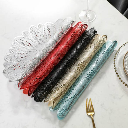 Sunflower Shape Household Fashion PVC Dining Table Placemat Europe Style Kitchen Tools Tableware Pad Coaster Coffee Tea Place Mat