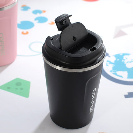 Smart Version Double Stainless steel 304 Coffee Mug Car Thermos Mug Travel Thermo Cup, 380ml Pink, 380ml White, 380ml Black, 380ml Green, 380ml Blue, 510ml White, 510ml Black, 510ml Green, 510ml Blue, 510ml Pink