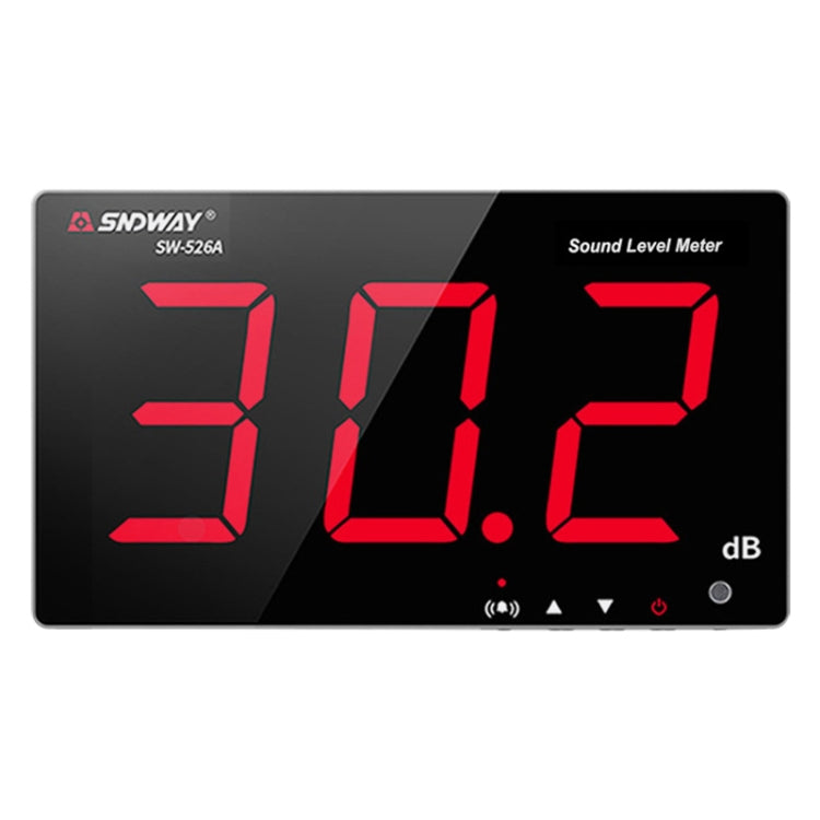 SNDWAY Wall-mounted 30~130dB Large Screen Digital Display Noise Decibel Monitoring Testers, SW525B with Storage + USB, SW526A 18 inch Display, SW525G with Storage + USB Green