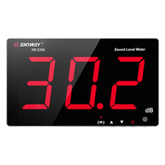 SNDWAY Wall-mounted 30~130dB Large Screen Digital Display Noise Decibel Monitoring Testers, SW525B with Storage + USB, SW526A 18 inch Display, SW535A 18 inch Display 5-in-1, SW525G with Storage + USB Green