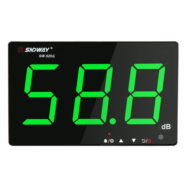 SNDWAY Wall-mounted 30~130dB Large Screen Digital Display Noise Decibel Monitoring Testers, SW525B with Storage + USB, SW526A 18 inch Display, SW525G with Storage + USB Green