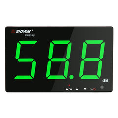 SNDWAY Wall-mounted 30~130dB Large Screen Digital Display Noise Decibel Monitoring Testers, SW525B with Storage + USB, SW526A 18 inch Display, SW535A 18 inch Display 5-in-1, SW525G with Storage + USB Green