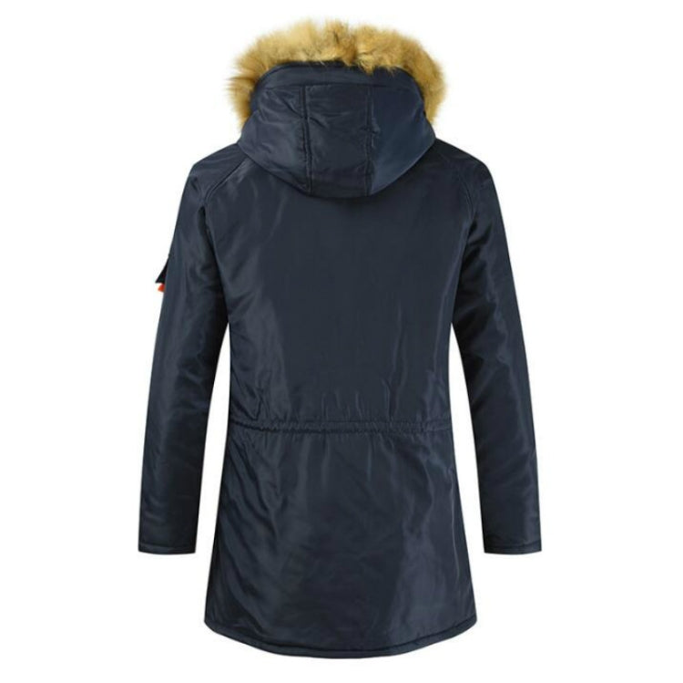 Long Section Cotton Suit Men Plus Velvet Thick Warm Jacket Large Fur Collar Coat Lovers Jacket