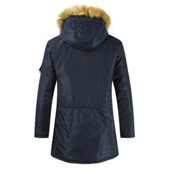 Long Section Cotton Suit Men Plus Velvet Thick Warm Jacket Large Fur Collar Coat Lovers Jacket