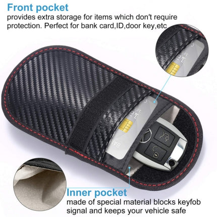Antimagnetic RFID Car Key Mobile Phone Bag Shielding Set Radiation Cell Phone Pocket, 2 PCS 13 x 8.5cm