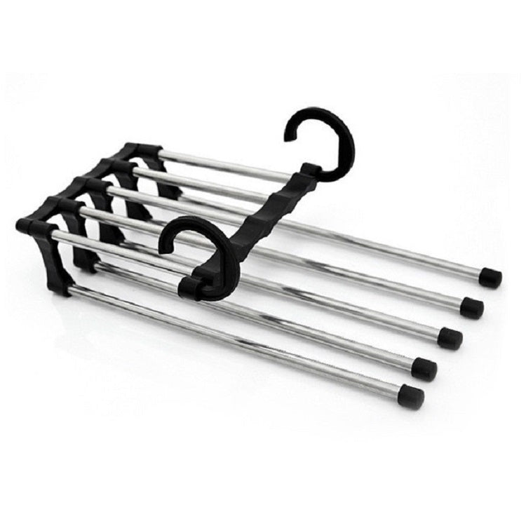 Multifunctional  5 in 1 Telescopic Folding Wardrobe Magic Trousers Rack, 5 in 1 Telescopic Rack