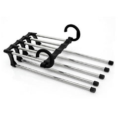 Multifunctional  5 in 1 Telescopic Folding Wardrobe Magic Trousers Rack, 5 in 1 Telescopic Rack