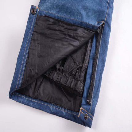 Men Snow Pants Cowboy Style Winter Outdoor Snowboarding Skiing Trousers with Belt