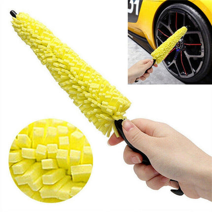 Universal Auto Car Accessories Car Rims Care Tire Wheel Washing Brush Plastic Handle Vehicle Wheel Cleaning Brush Washing Sponge