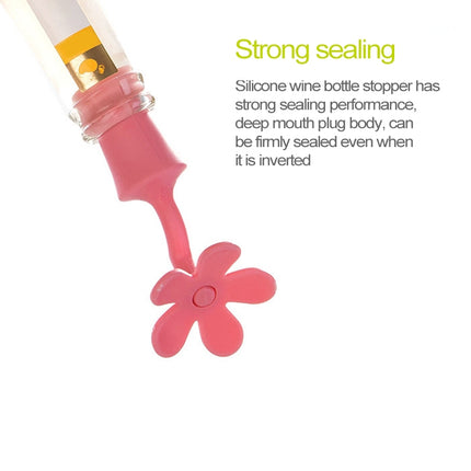 5 PCS Silicone Wine Stopper Flower Beer Stopper