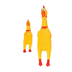 Funny Pet Supplies Rubber Screaming Chicken Cat Dog Vocal Pet Toy, 16cm