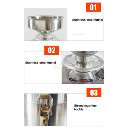Household Stainless Steel Refiner Large Capacity  Slurry Separation Fresh Grinding Soymilk Tofu Machine, CN Plug, 100/1100W, 125/1500W, 130/1800W