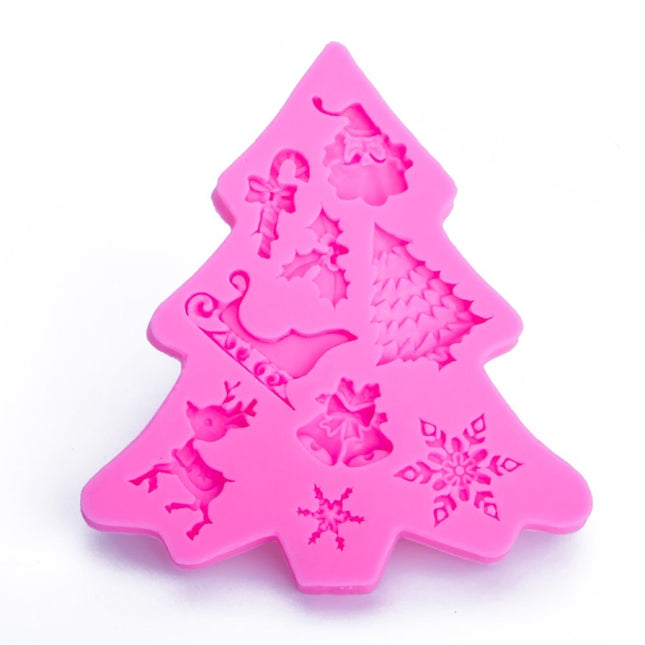 Christmas Tree Fondant Silicone Mold Cake Chocolate Biscuit Decoration Tool, Christmas Tree Shape