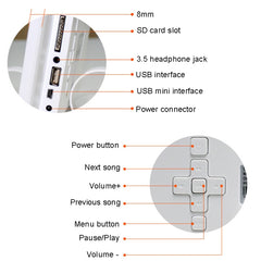 DPF-106 10.1 inch Digital Photo Frame LED Video Advertising Machine, US Plug, EU Plug, UK Plug, AU Plug