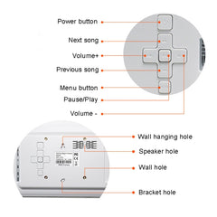 DPF-706 7 inch Digital Photo Frame LED Wall Mounted Advertising Machine, US Plug, EU Plug, UK Plug, AU Plug