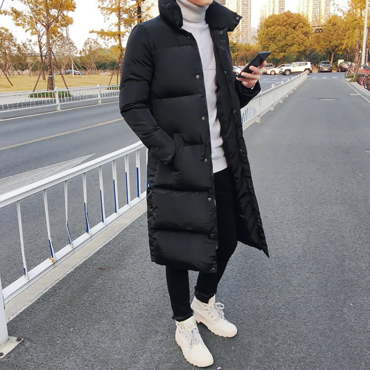 Mens Long Down Jacket Coat Winter Parkas Thick Warm Slim Fit Male Overcoat
