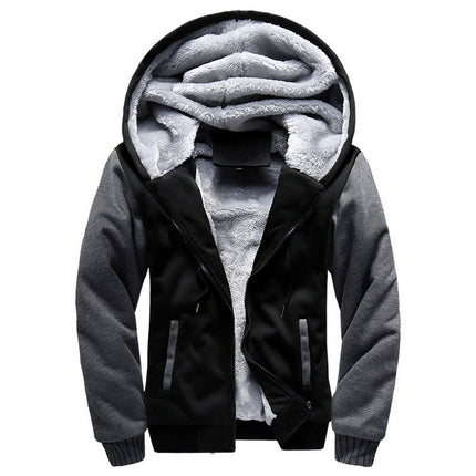 Winter parka men plus velvet warm windproof coats Large Size hooded jackets, M, L, XL, XXL, XXXL, 4XL