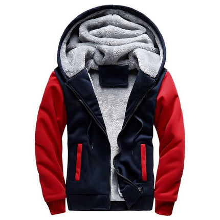 Winter parka men plus velvet warm windproof coats Large Size hooded jackets, M, L, XL, XXL, XXXL, 4XL