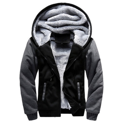 Winter parka men plus velvet warm windproof coats Large Size hooded jackets, M, L, XL, XXL, XXXL, 4XL