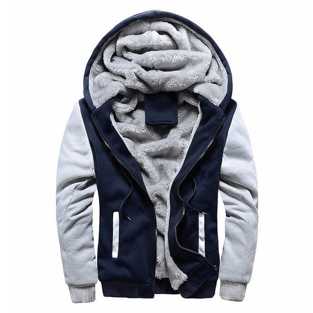 Winter parka men plus velvet warm windproof coats Large Size hooded jackets, 5XL