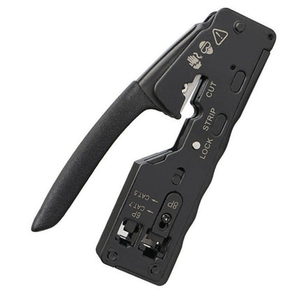 Multifunctional Seven-type Through-hole Crystal Head 6P8P Wire Stripping Network Tool Extrusion Crimping Wire Network Cable Pliers